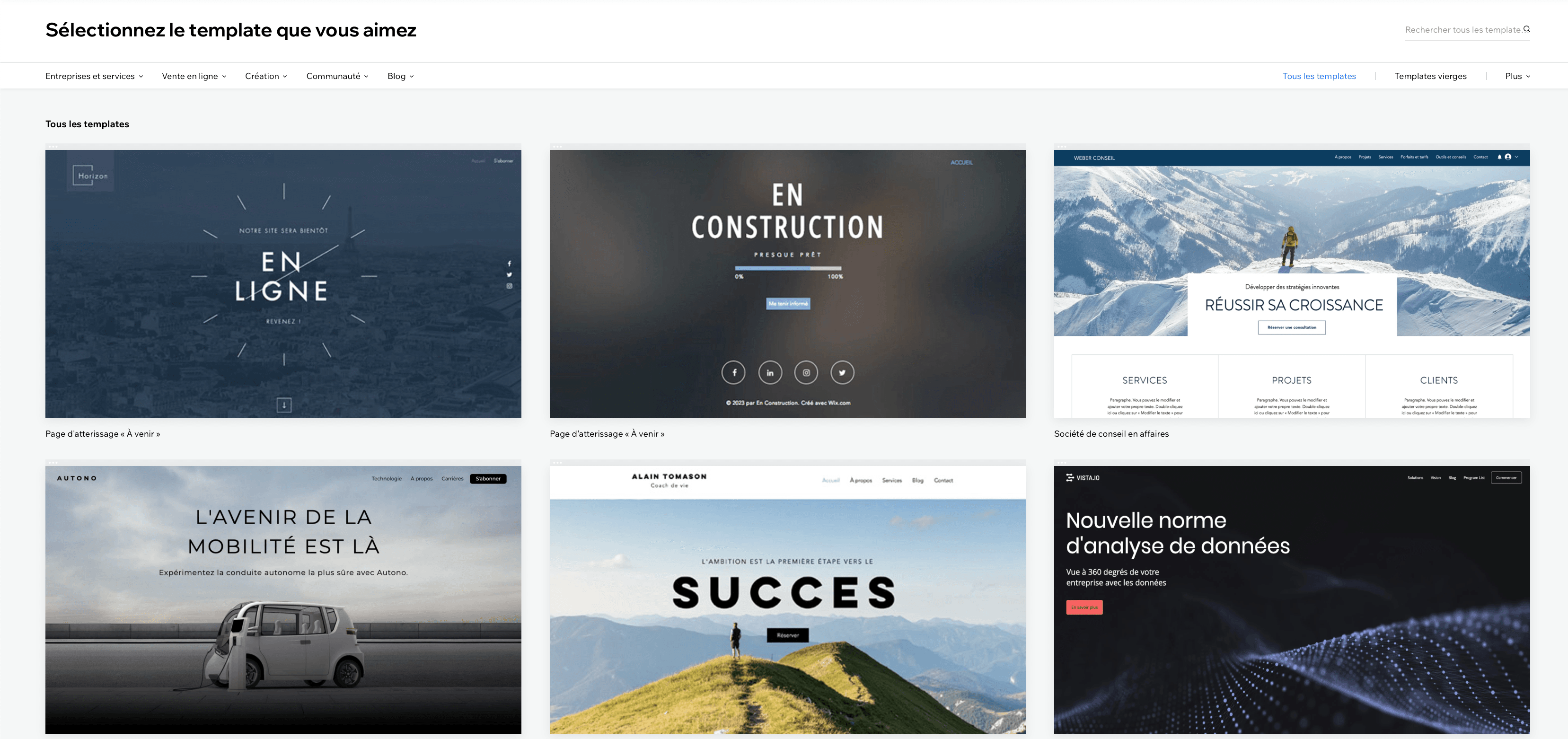 Wix Template Design